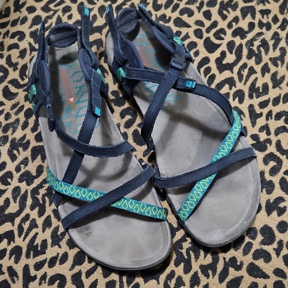 Merrell Blue and Green Performance Sandals Women's Size 11 - Picture 6 of 8